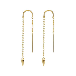 MURKANI Sahara Dagger Thread Earrings - 18KT Gold Plate Earrings - Zabecca Living