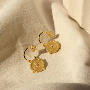 MURKANI Small Hoop Earrings - 18KT Gold Plate Earrings - Zabecca Living