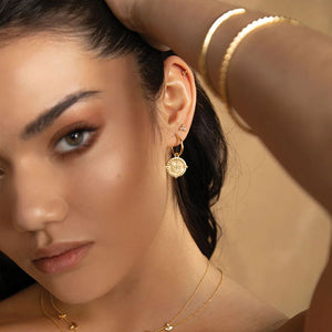MURKANI Small Hoop Earrings - 18KT Gold Plate Earrings - Zabecca Living