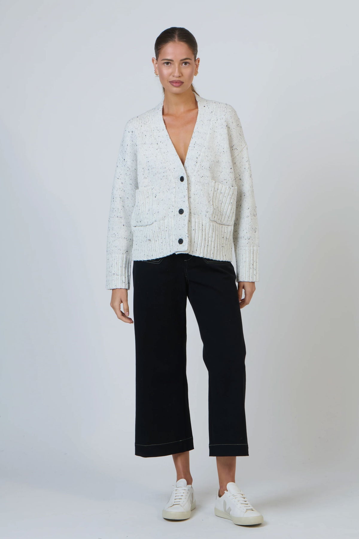 NAMASTAI Short Waisted Cardigan - Storm CARDIGAN - Zabecca Living