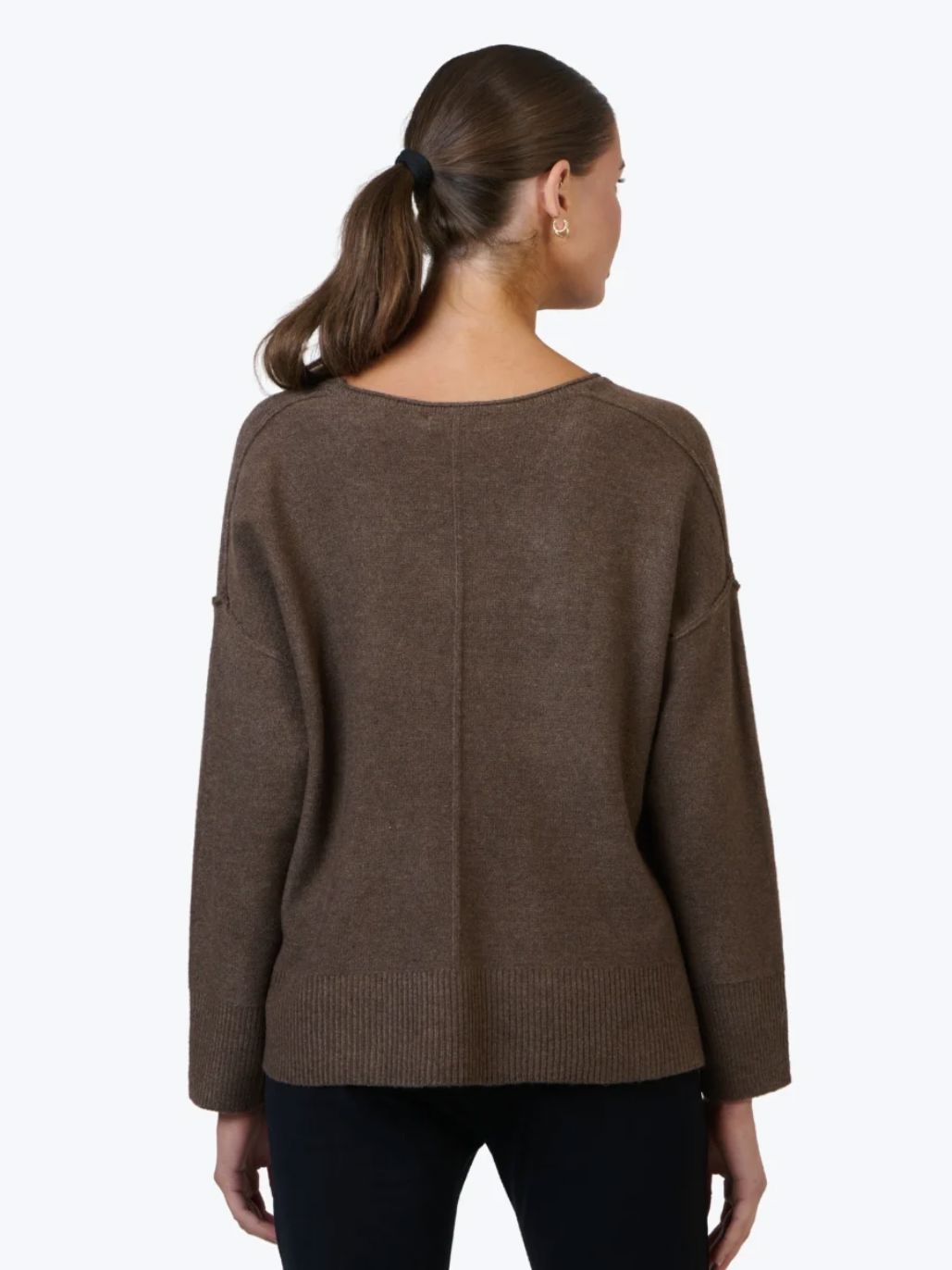 NAMASTAI Sophie V-Neck Jumper - Chocolate Jumpers + Knitwear - Zabecca Living