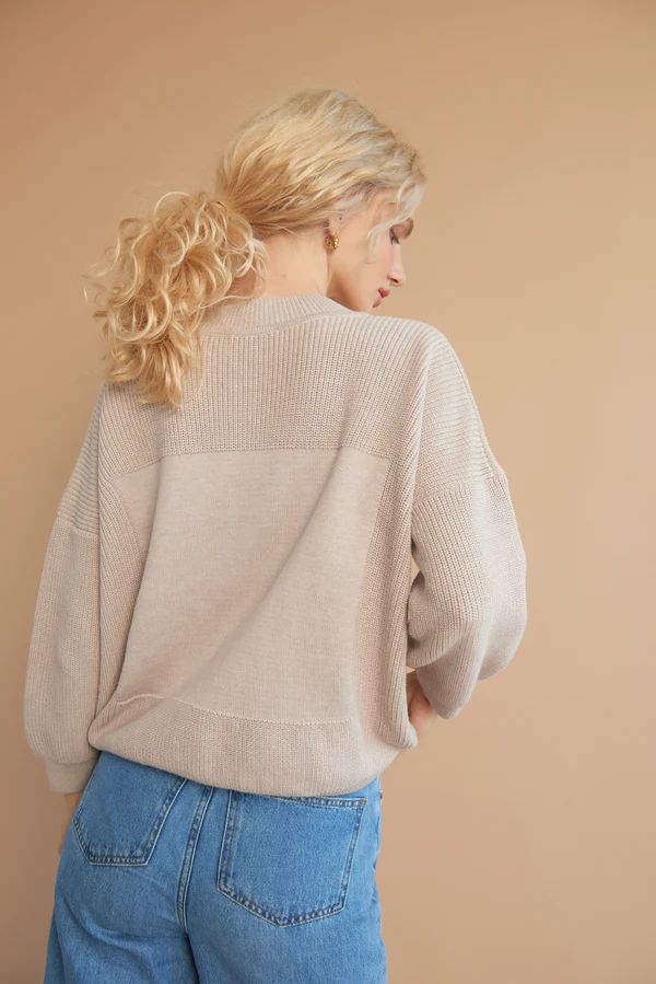OAT AVA Moa Jumper - Peanut Jumpers + Knitwear - Zabecca Living