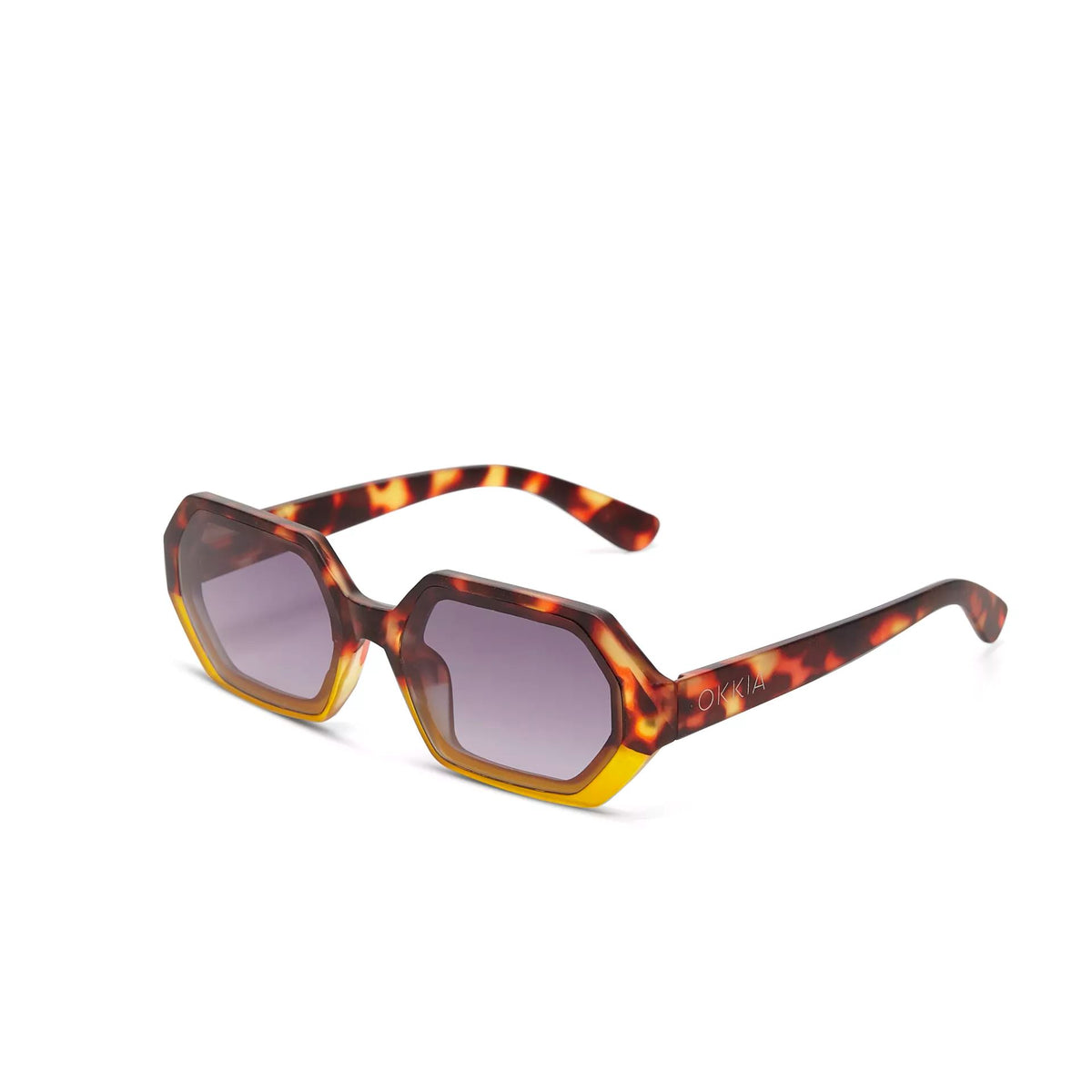 OKKIA Andrea Sunglasses - Havana Yellow Sunglasses - Zabecca Living