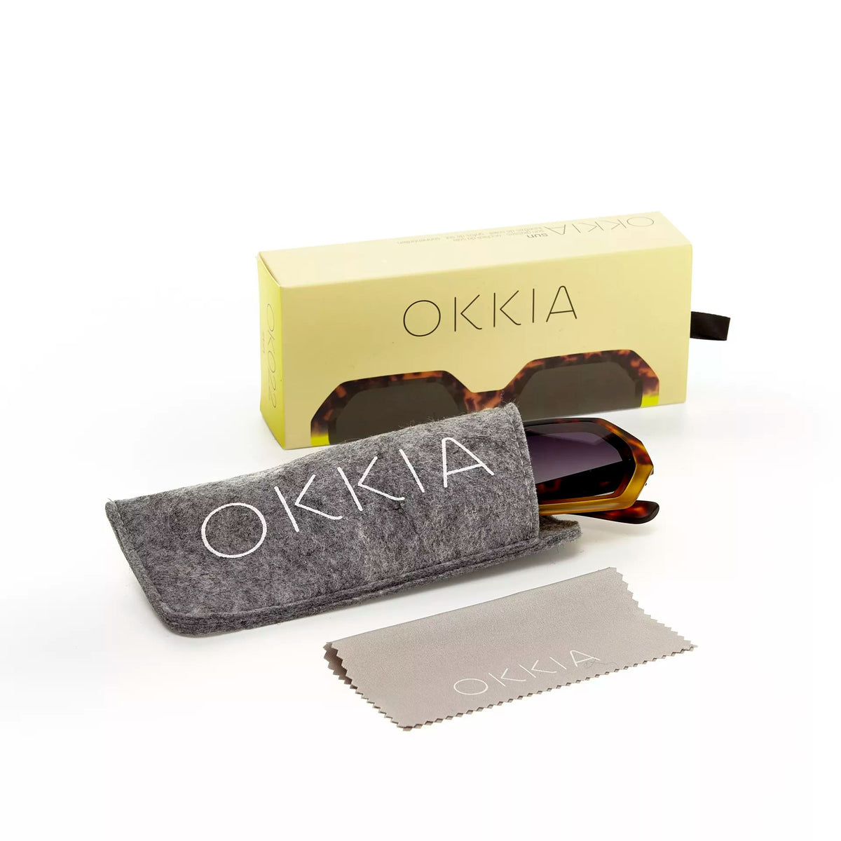 OKKIA Andrea Sunglasses - Havana Yellow Sunglasses - Zabecca Living