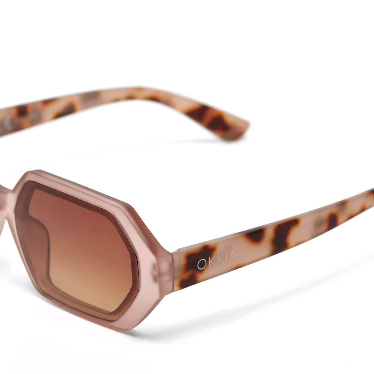 OKKIA Andrea Sunglasses - Pink Havana Sunglasses - Zabecca Living