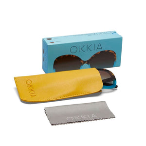 OKKIA Anna Sunglasses - Havana & Blue Sunglasses - Zabecca Living