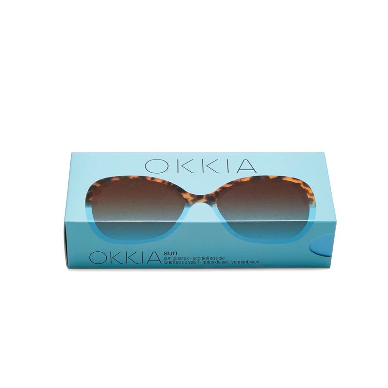 OKKIA Anna Sunglasses - Havana &amp; Blue Sunglasses - Zabecca Living
