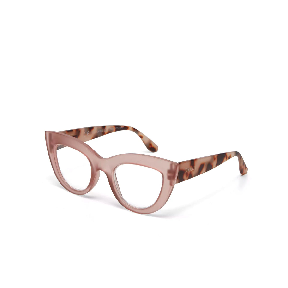 OKKIA Claudia Big Cat Eye Sunglasses - Pink Havana Sunglasses - Zabecca Living