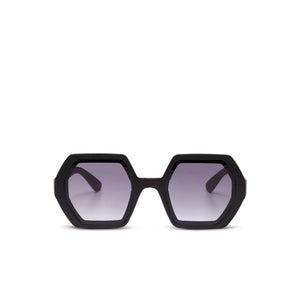 OKKIA Emma Hexagonal Sunglasses - Black Sunglasses - Zabecca Living