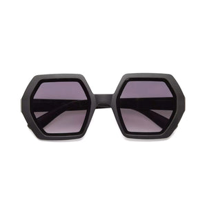 OKKIA Emma Hexagonal Sunglasses - Black Sunglasses - Zabecca Living