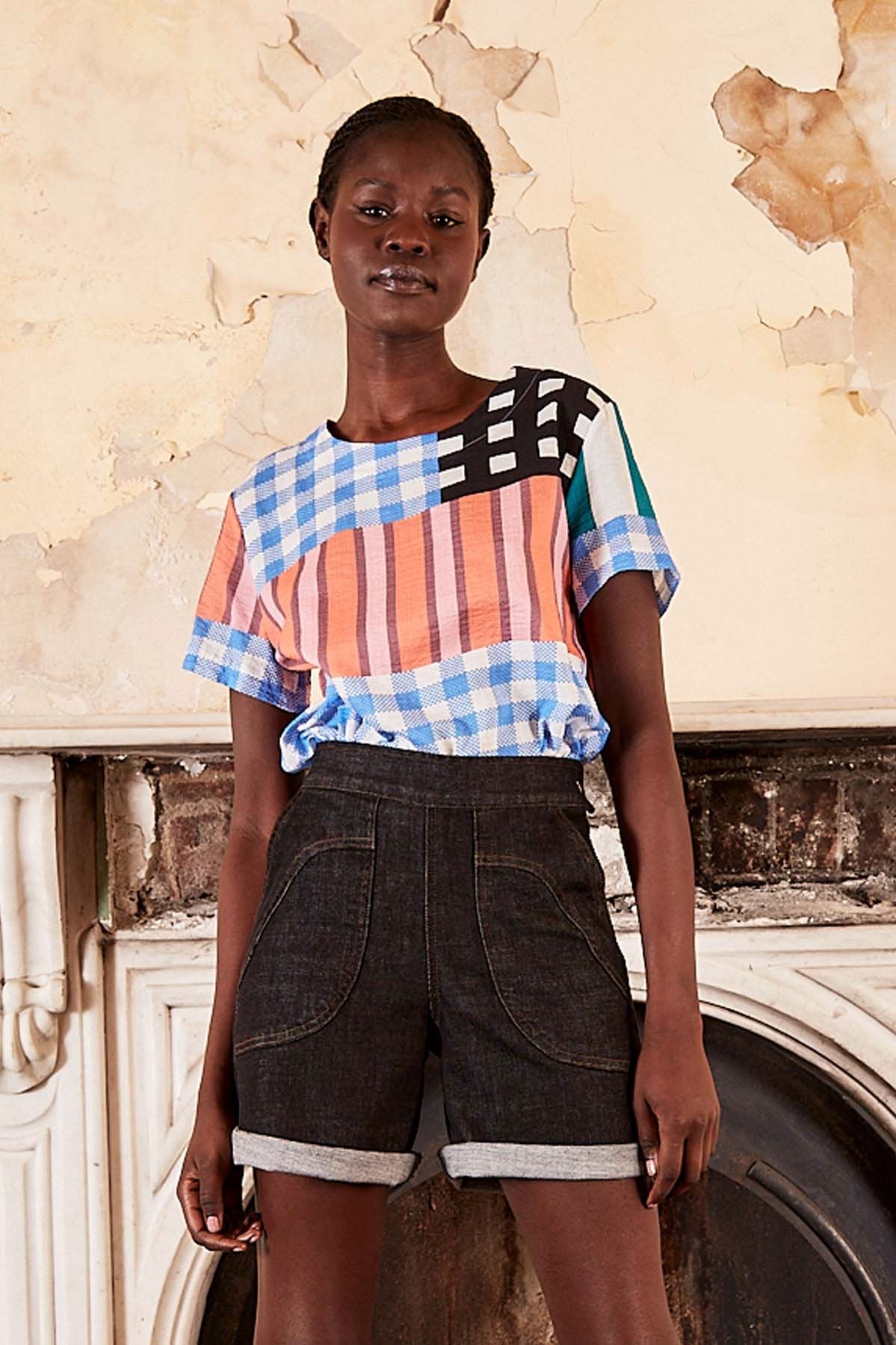 OLGA DE POLGA Central Park Top Seersucker - Blue Shirts &amp; Blouses - Zabecca Living