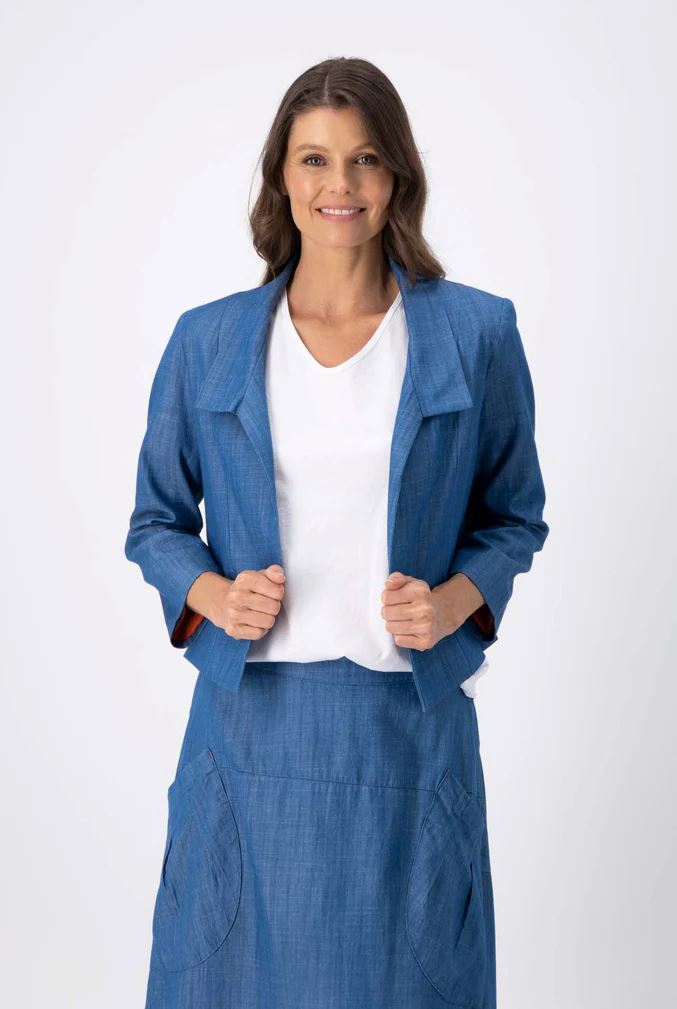 OLGA DE POLGA Le Studio Esprit Blazer - Denim Jacket - Zabecca Living