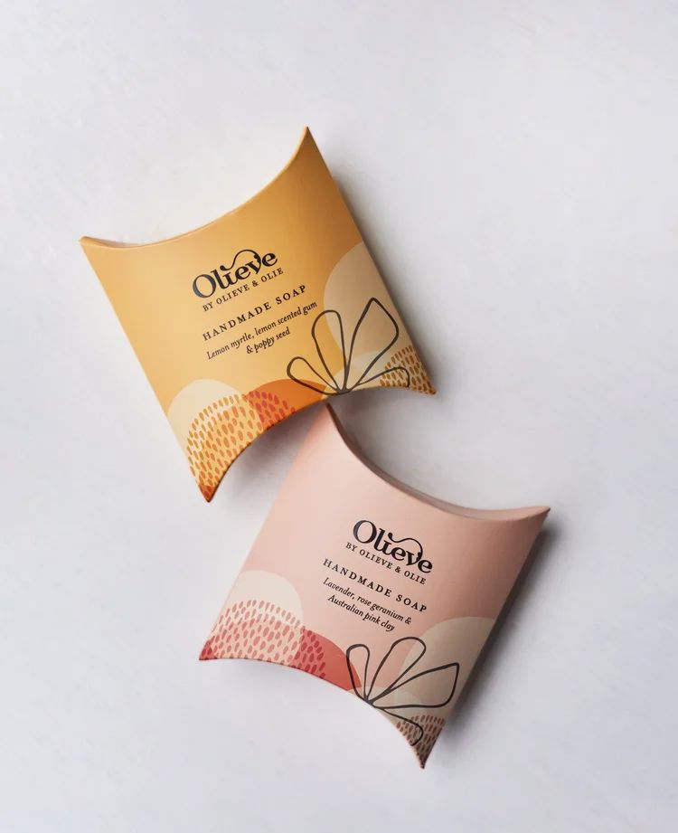 OLIEVE &amp; OLIE Essential Collection Gift Soap - Lavender, Rose Geranium &amp; Australian Pink Clay SOAP - Zabecca Living