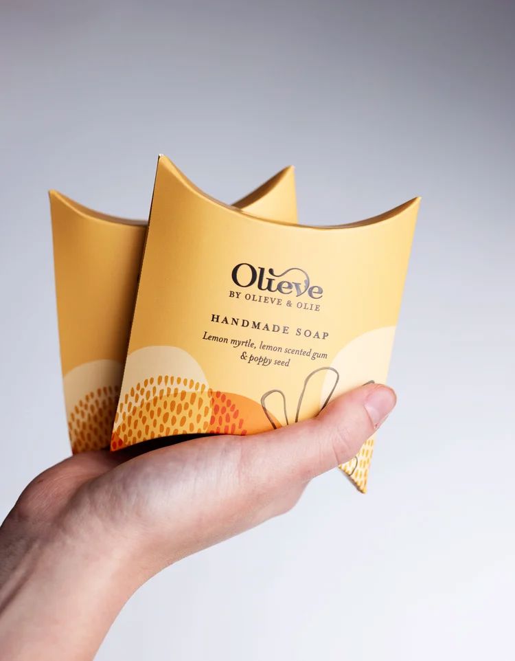 OLIEVE &amp; OLIE Essential Collection Gift Soap - Lemon Myrtle, Lemon Scented Gum &amp; Poppy Seed SOAP - Zabecca Living