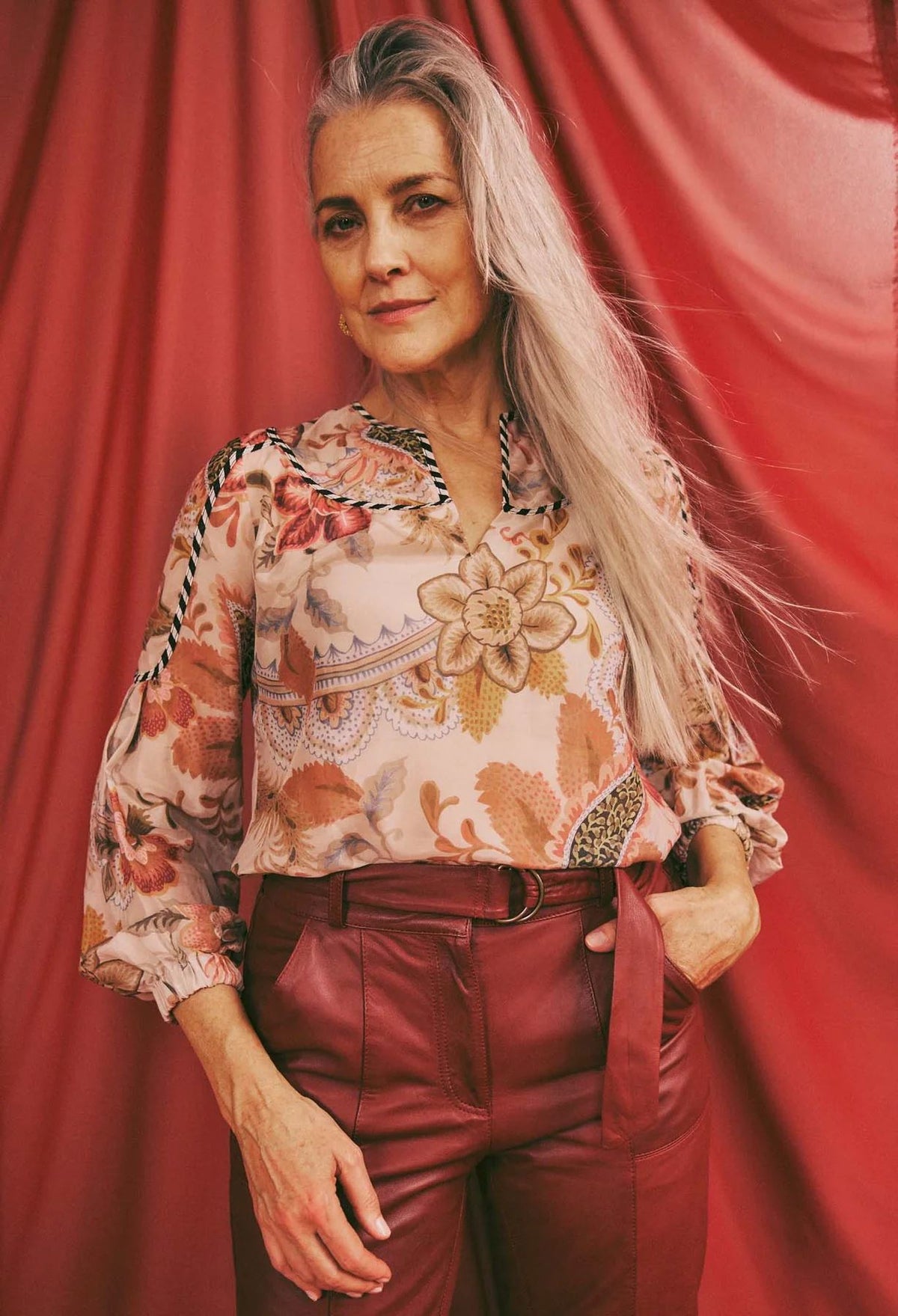 ONCE WAS Altair Cotton Silk Top - Aires Floral Shirts &amp; Blouses - Zabecca Living