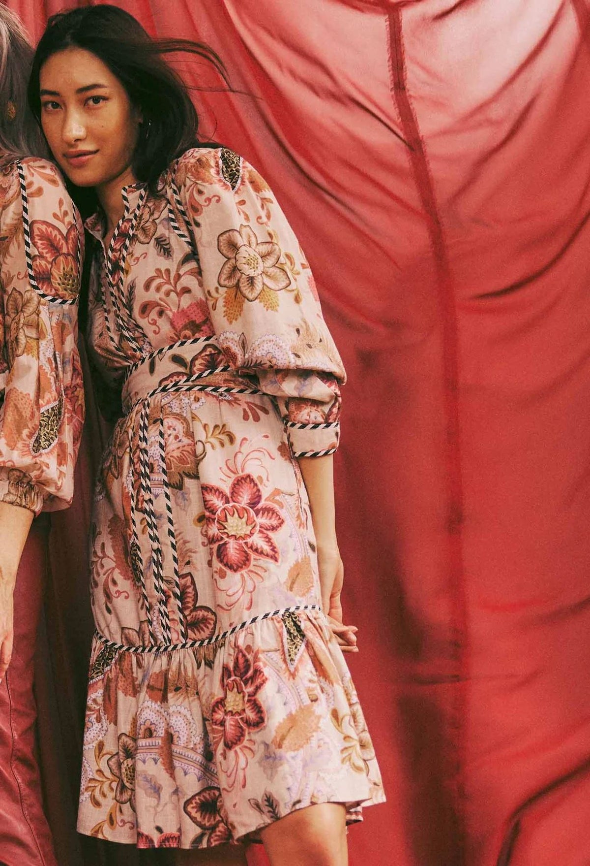 ONCE WAS Atlas Linen Viscose Dress - Aires Floral Dress - Zabecca Living
