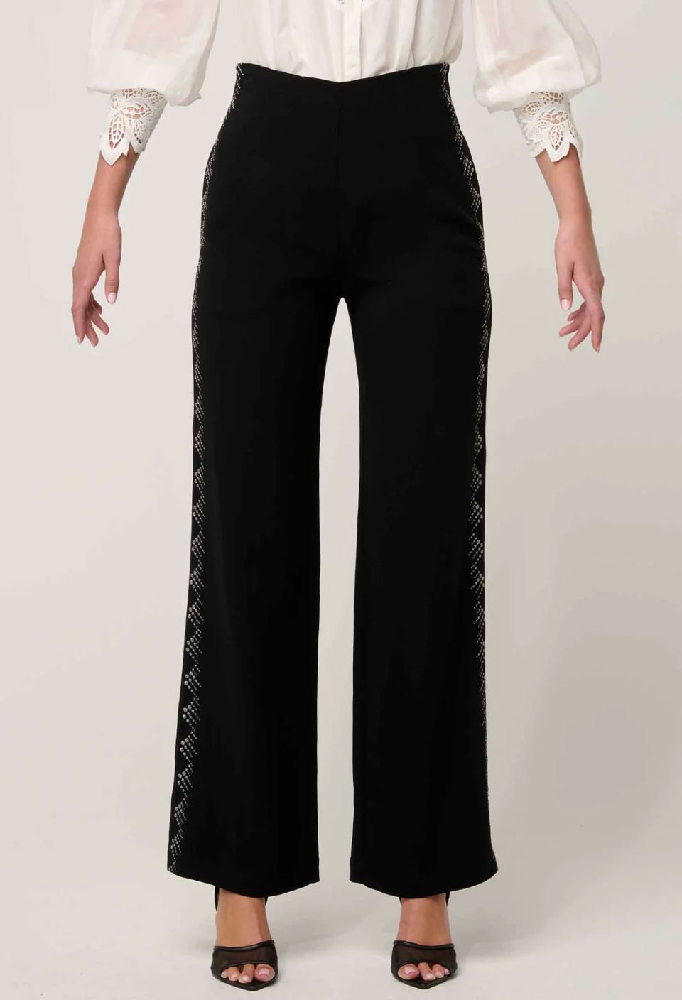 ONCE WAS Elvira Viscose Stretch Crepe Pant - Onyx PANTS - Zabecca Living