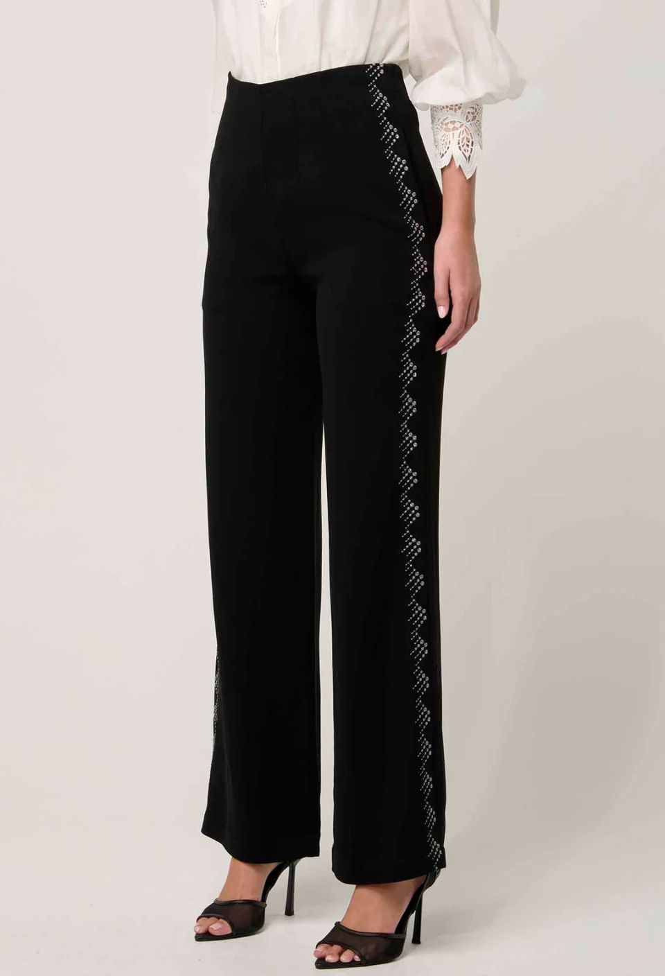 ONCE WAS Elvira Viscose Stretch Crepe Pant - Onyx PANTS - Zabecca Living