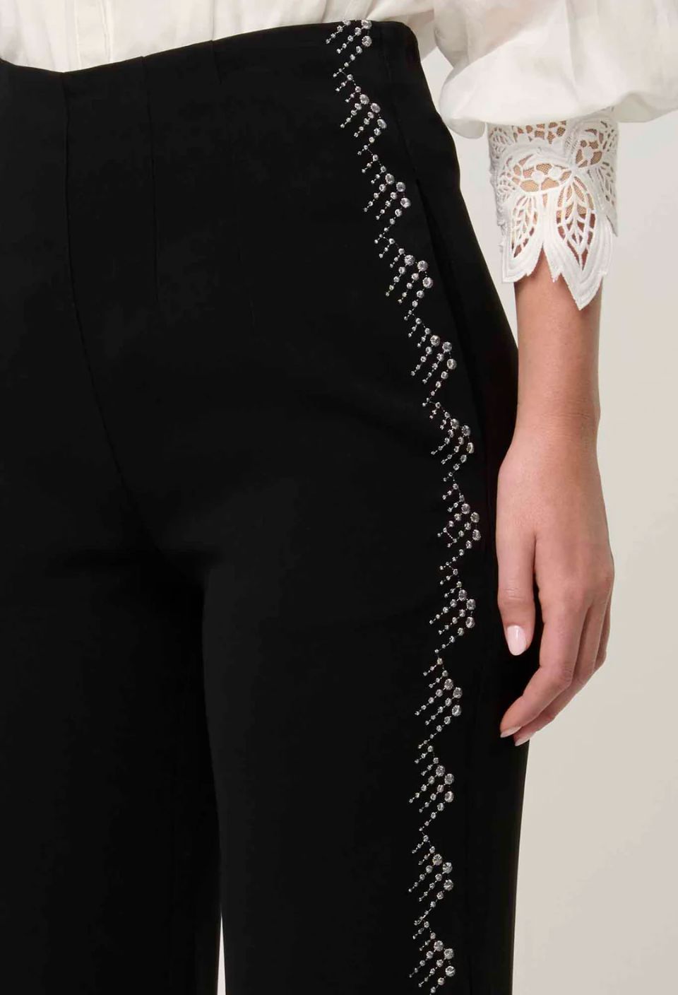 ONCE WAS Elvira Viscose Stretch Crepe Pant - Onyx PANTS - Zabecca Living