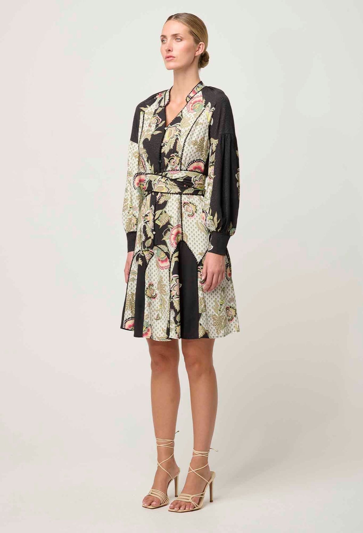 ONCE WAS Emersyn Linen Viscose Dress - Mariposa Nero Dress - Zabecca Living