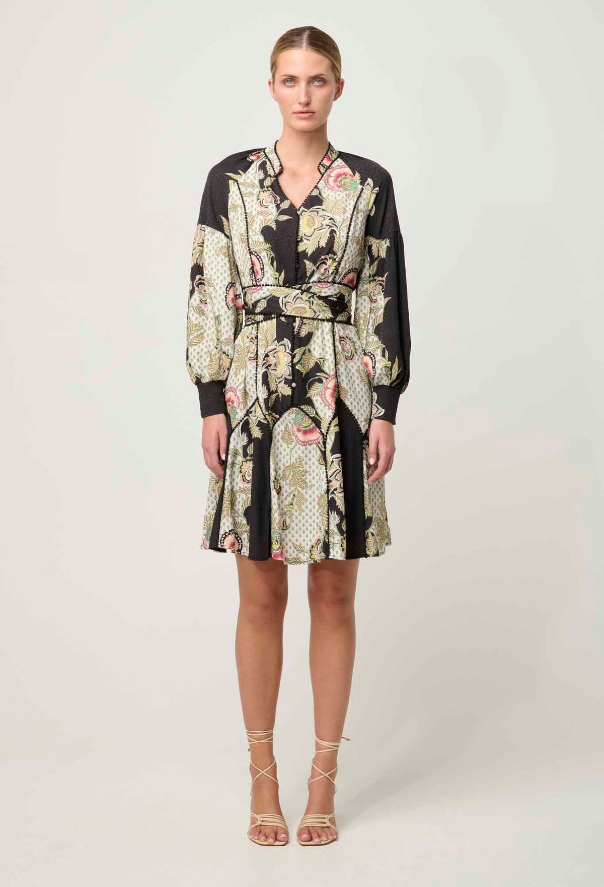 ONCE WAS Emersyn Linen Viscose Dress - Mariposa Nero Dress - Zabecca Living