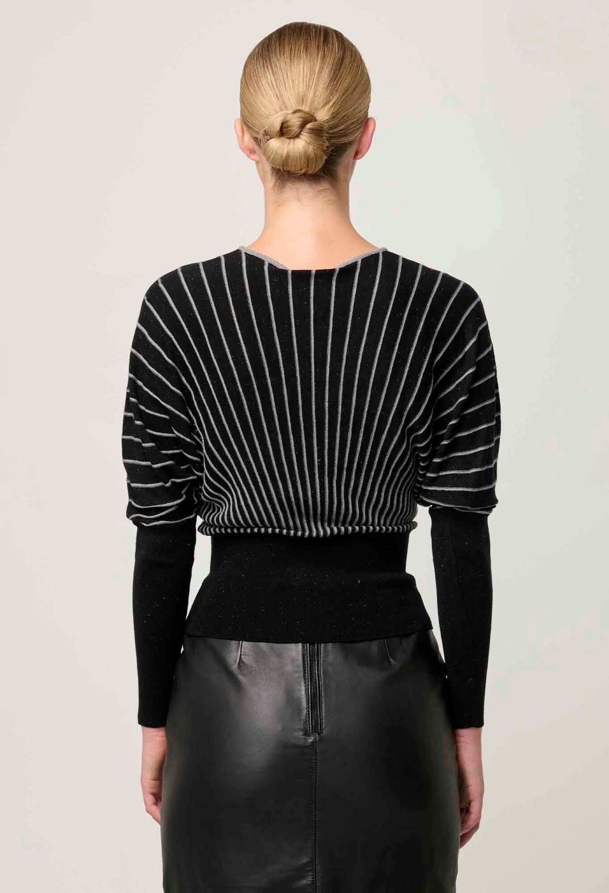 ONCE WAS Francine Viscose Knit Top - Onyx Jumpers + Knitwear - Zabecca Living