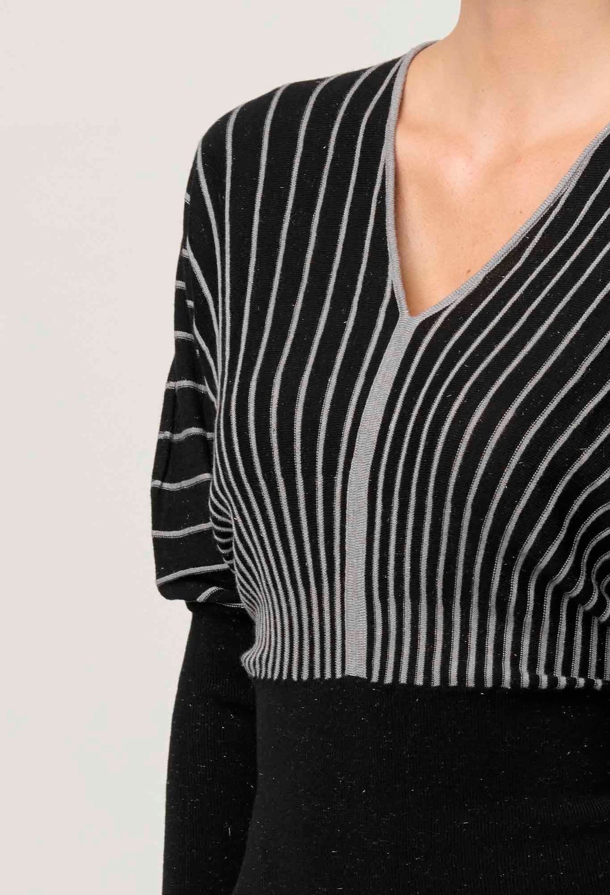 ONCE WAS Francine Viscose Knit Top - Onyx Jumpers + Knitwear - Zabecca Living