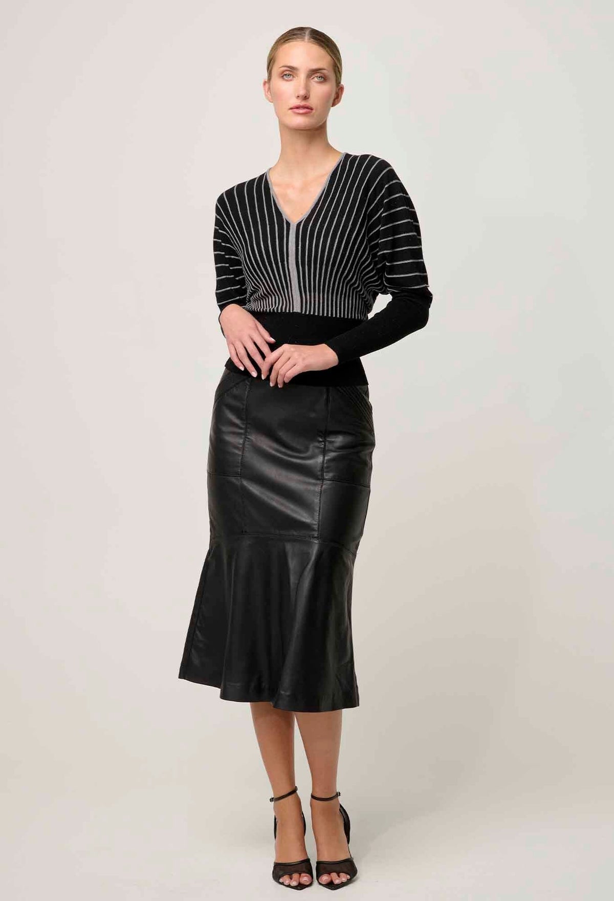 ONCE WAS Francine Viscose Knit Top - Onyx Jumpers + Knitwear - Zabecca Living