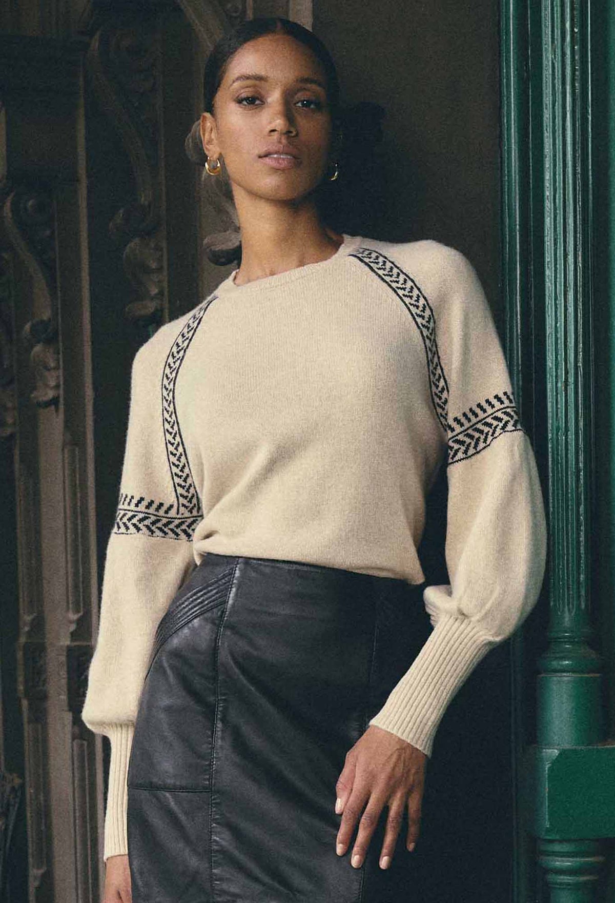 ONCE WAS Luna Merino Wool Knit Top - Blanca Jumpers + Knitwear - Zabecca Living