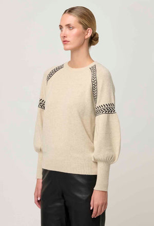 ONCE WAS Luna Merino Wool Knit Top - Blanca Jumpers + Knitwear - Zabecca Living