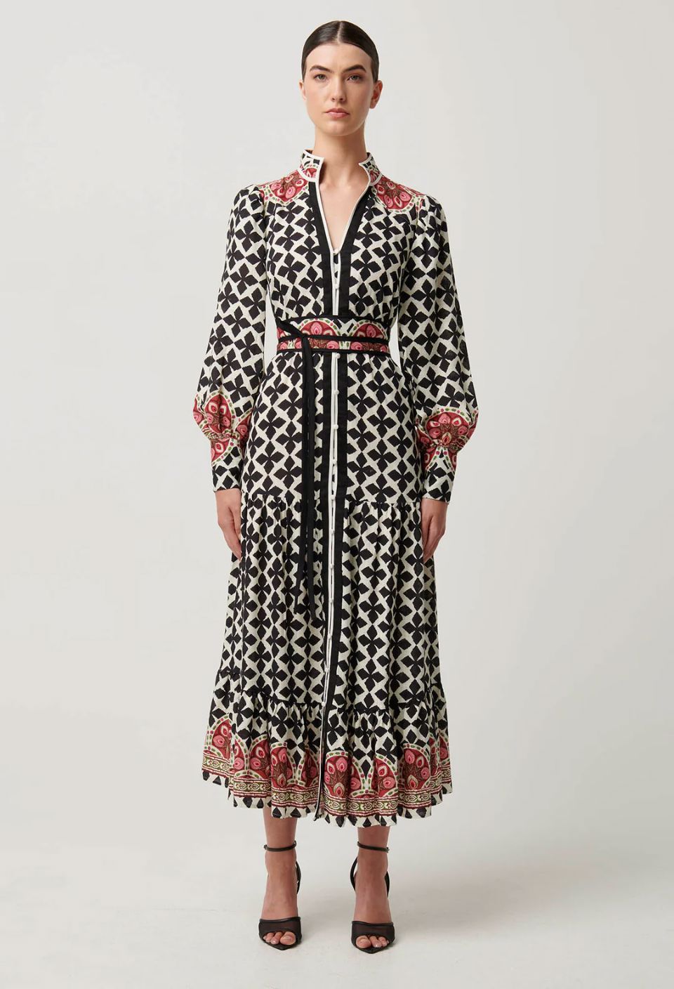 ONCE WAS Marielle Linen Viscose Dress - Country Tapestry Dress - Zabecca Living