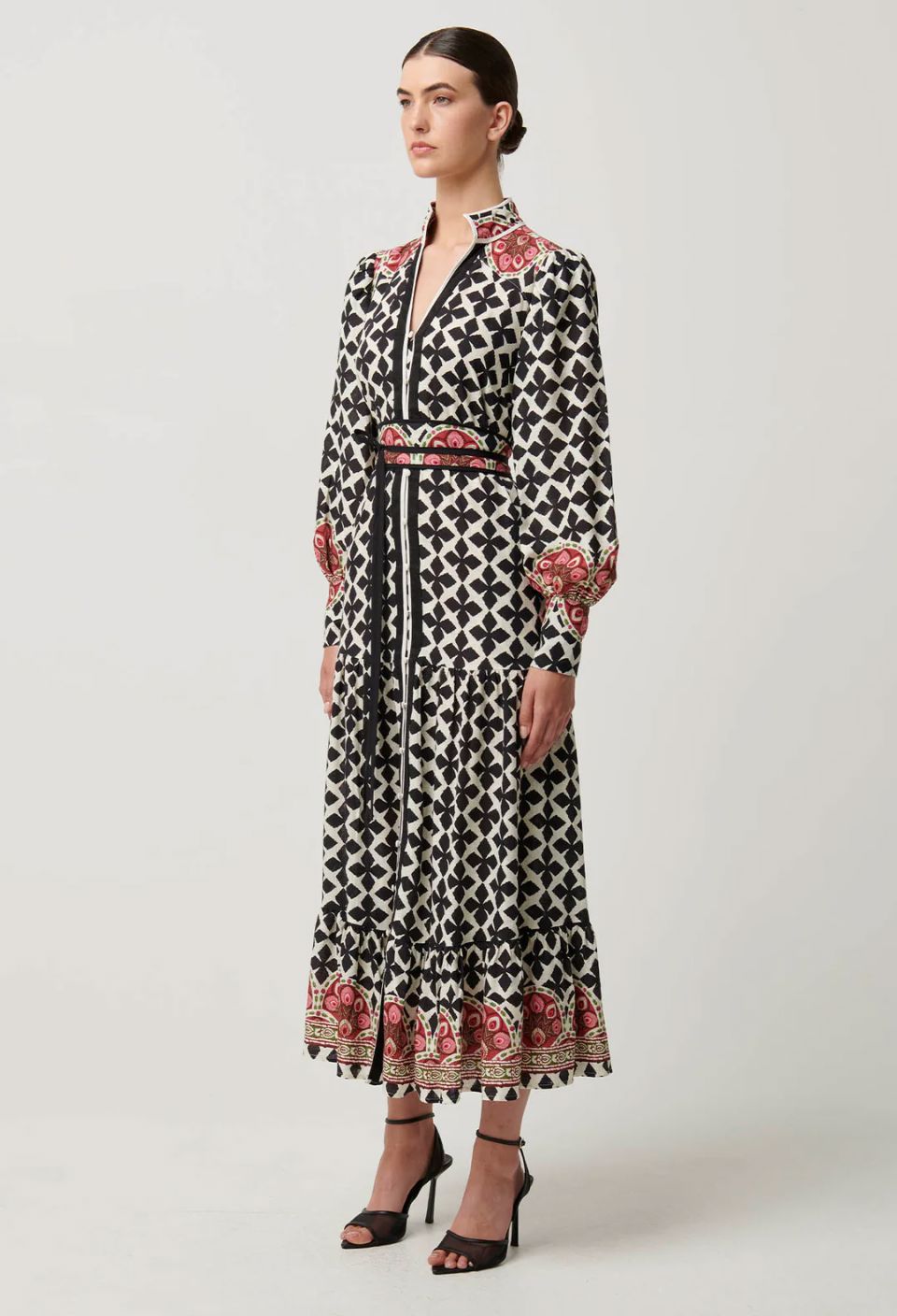 ONCE WAS Marielle Linen Viscose Dress - Country Tapestry Dress - Zabecca Living