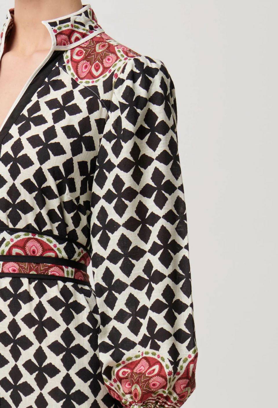 ONCE WAS Marielle Linen Viscose Dress - Country Tapestry Dress - Zabecca Living