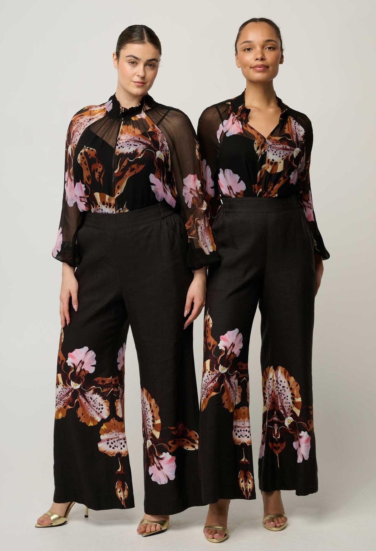 ONCE WAS Maris Sheer Viscose Chiffon Blouse - Sunset Orchid Shirts & Blouses - Zabecca Living