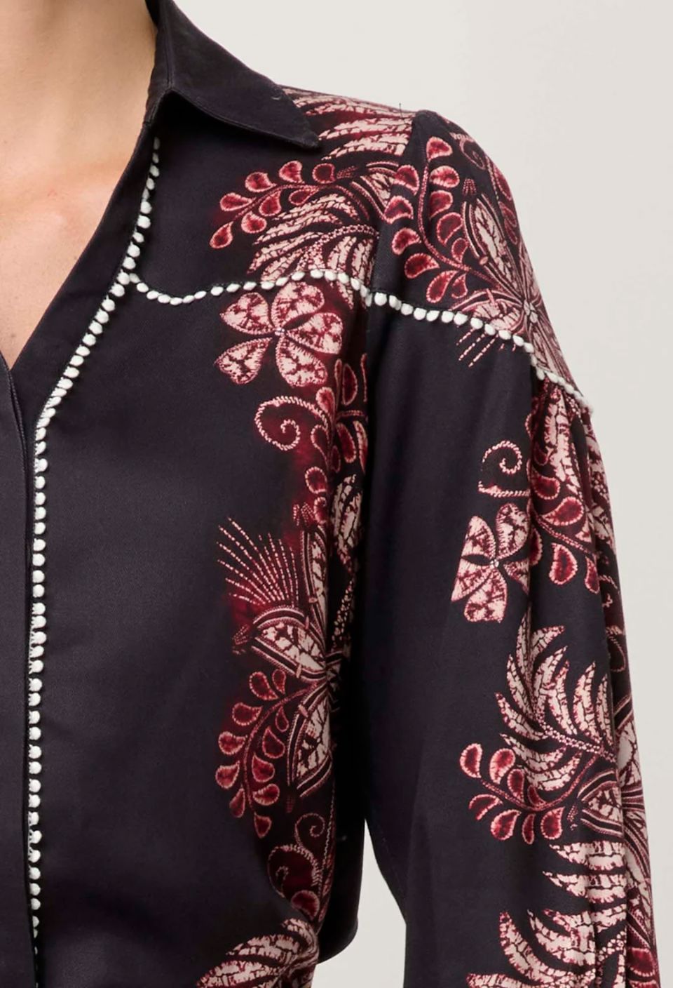 ONCE WAS Marisol Tencel Twill Shirt - Torera Rosa Shirts &amp; Blouses - Zabecca Living