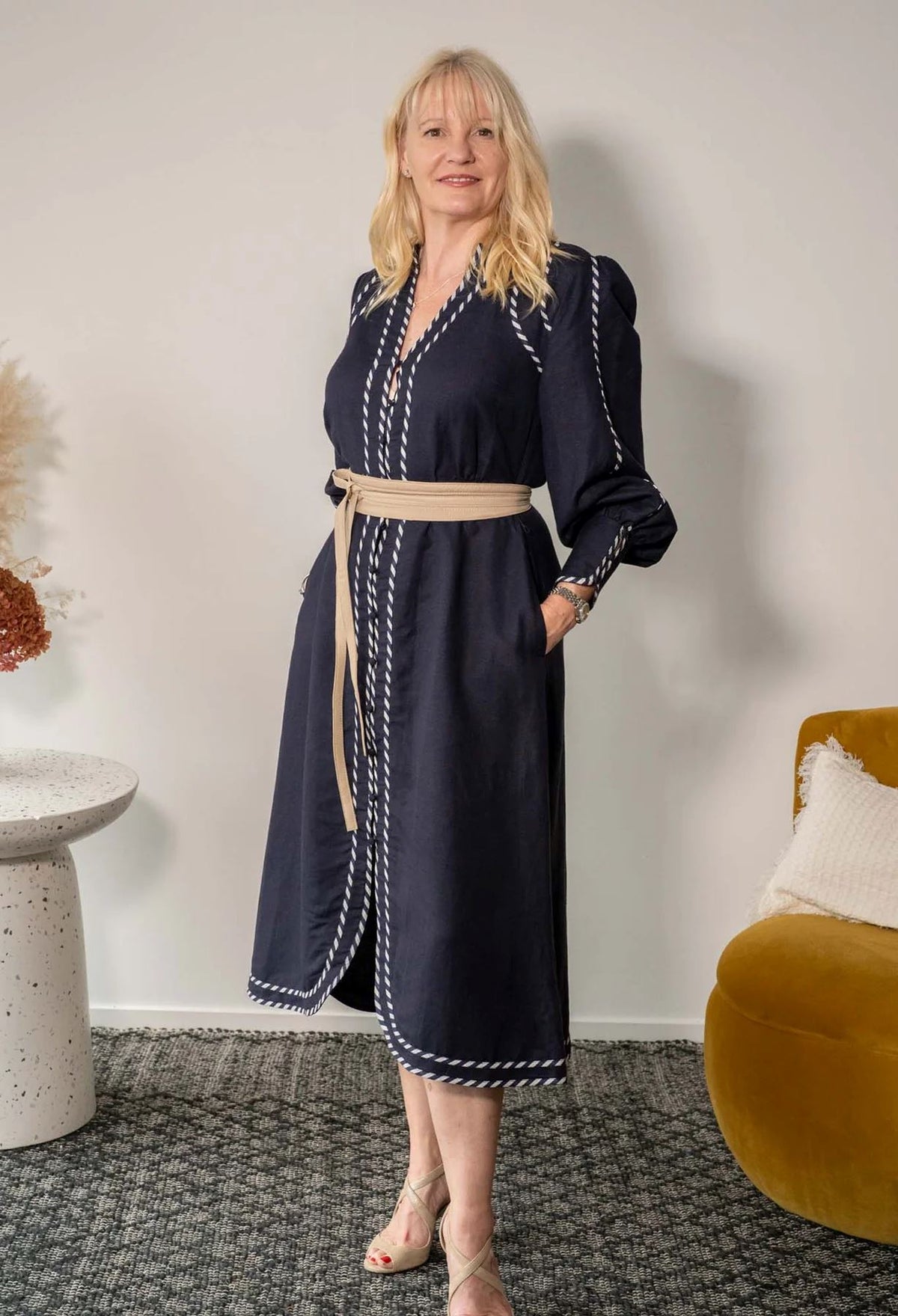 ONCE WAS Milton Leather Belt - Oatmeal BELT - Zabecca Living