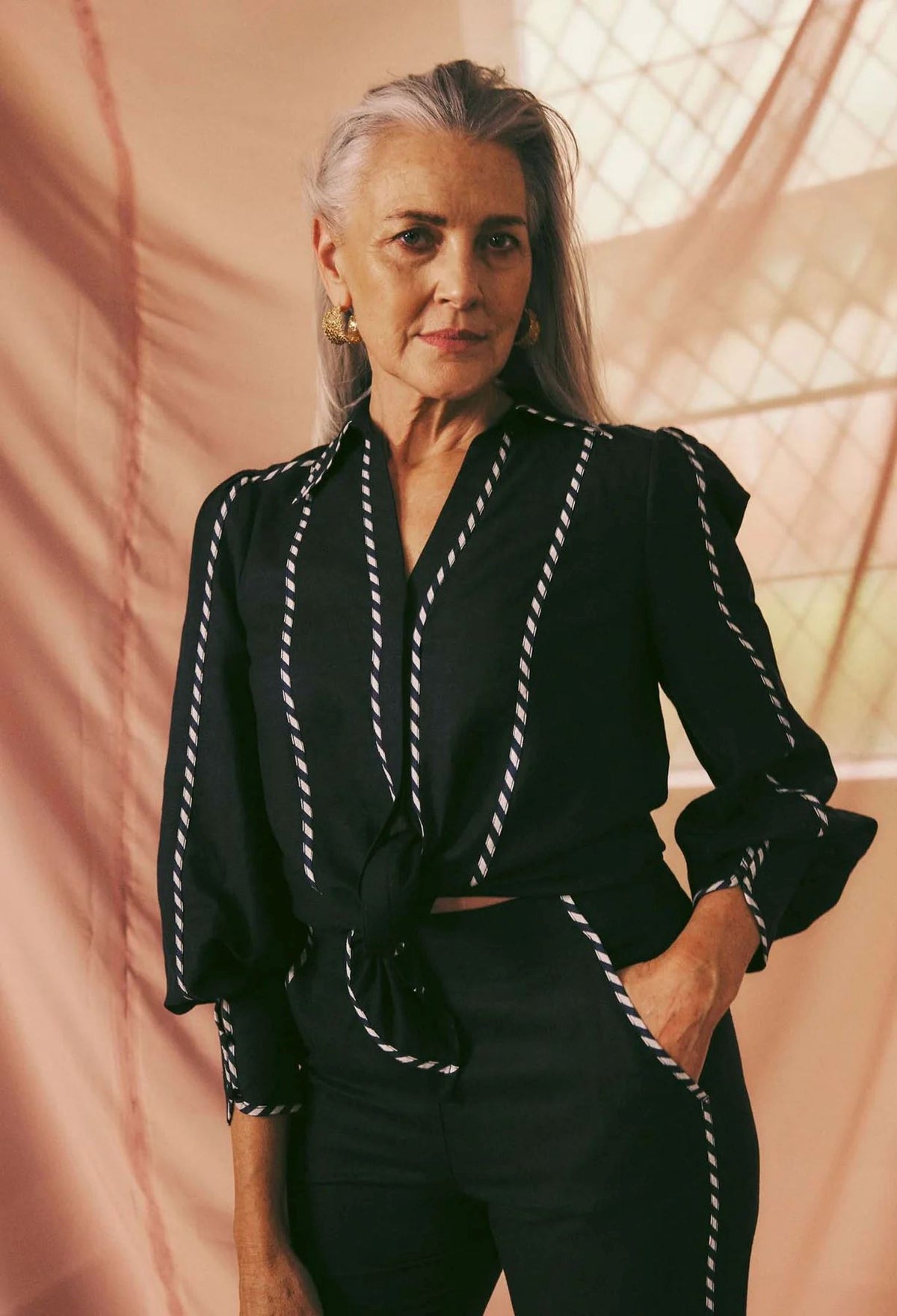 ONCE WAS Pisces Linen Viscose Shirt - Ink Shirts &amp; Blouses - Zabecca Living