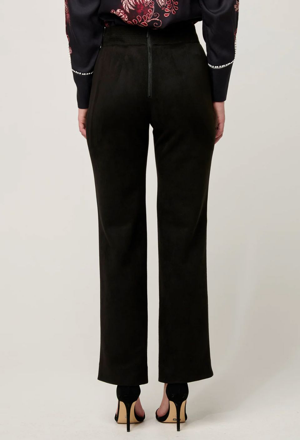 ONCE WAS Scarlett Faux Suede Pant - Onyx PANTS - Zabecca Living