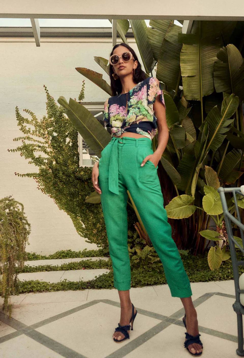 ONCE WAS Transit Linen Viscose Pant - Bay Green PANTS - Zabecca Living