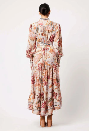 ONCE WAS Vega Linen Viscose Dress - Aires Floral Dress - Zabecca Living