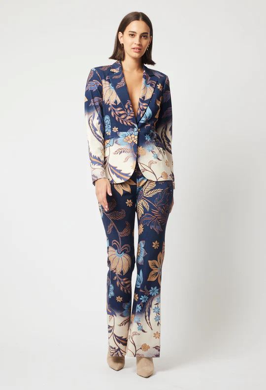 ONCE WAS Venus Ponte Blazer - Lotus Flower Jacket - Zabecca Living