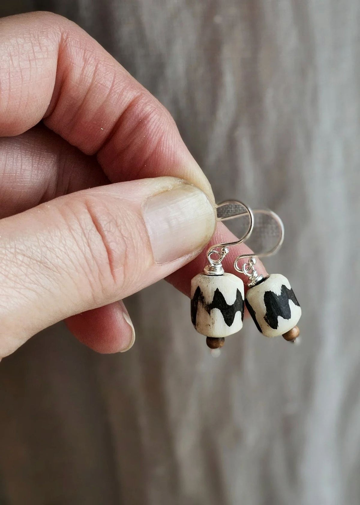 PAIRD Beaded Batik Earrings Earrings - Zabecca Living