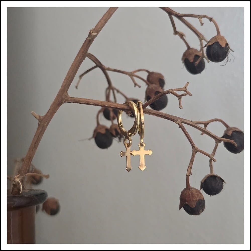 PAIRD Holy Cross Leverback Earrings - Zabecca Living
