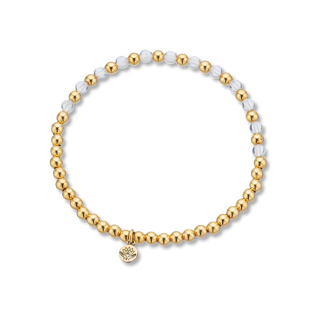 PALAS Crystal Quartz Lotus Purity Bracelet BRACELET - Zabecca Living