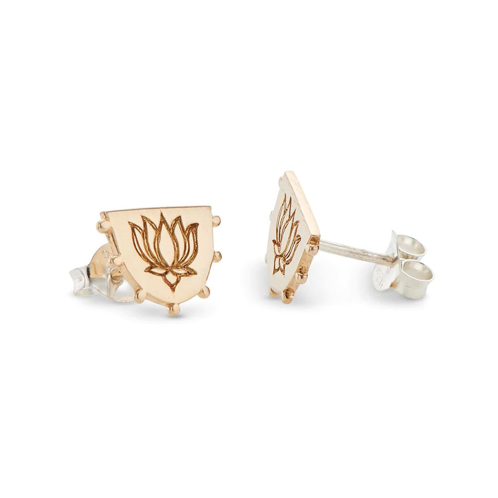 PALAS Little Lotus Stud Earrings Earrings - Zabecca Living