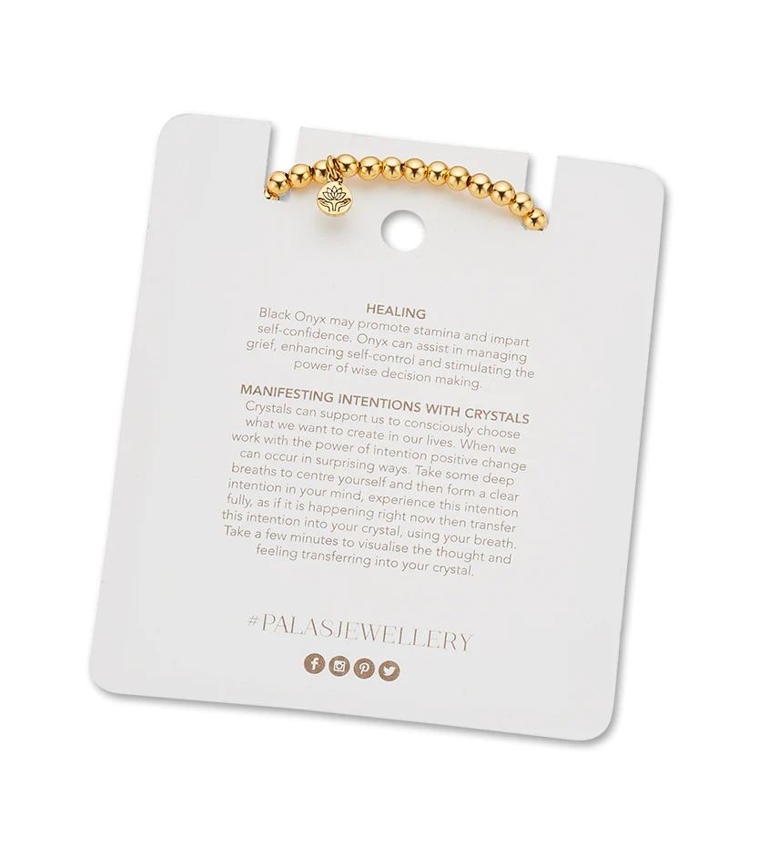 PALAS Onyx Lotus Purity Bracelet BRACELET - Zabecca Living