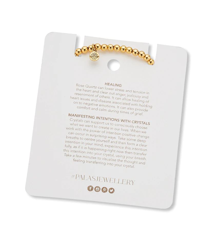 PALAS Rose Quartz Lotus Purity Bracelet BRACELET - Zabecca Living