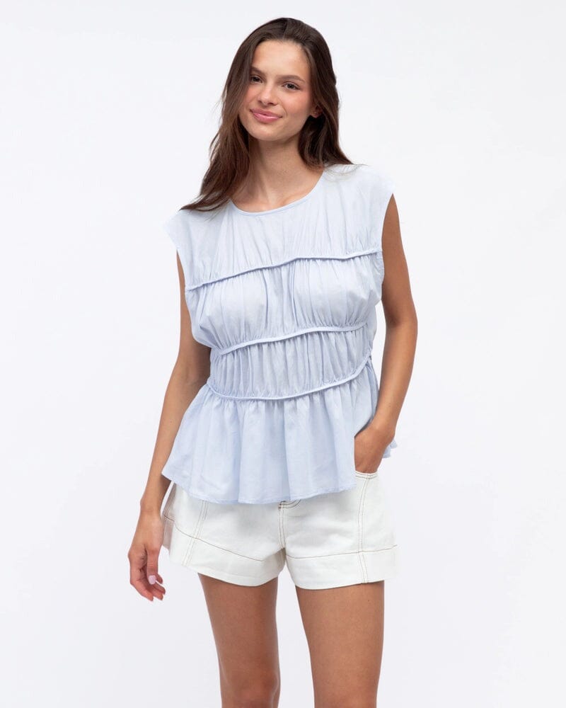 PAPER HEART Hailey Top - Blue Shirts &amp; Blouses - Zabecca Living