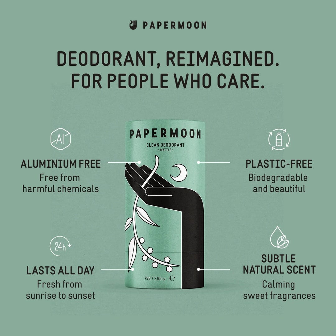 PAPERMOON Clean Deodorant - Wattle BODY PRODUCTS - Zabecca Living