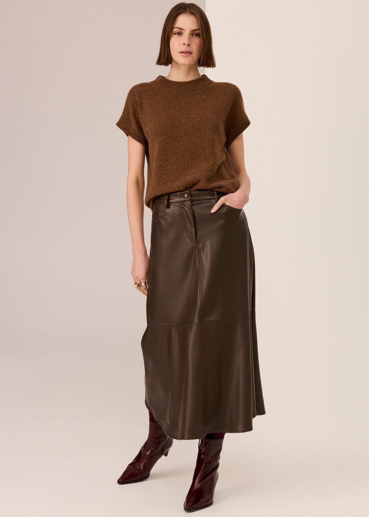 POL Astor Turtleneck Tee - Toffee Jumpers + Knitwear - Zabecca Living